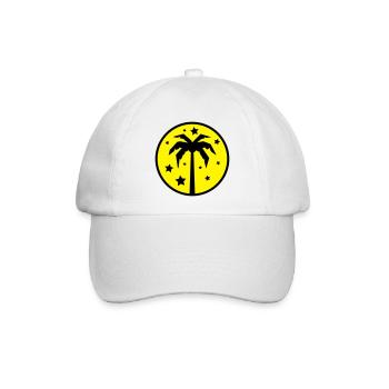 Palm Tree Beach - Baseballkappe - Weiß/Weiß - Vorne