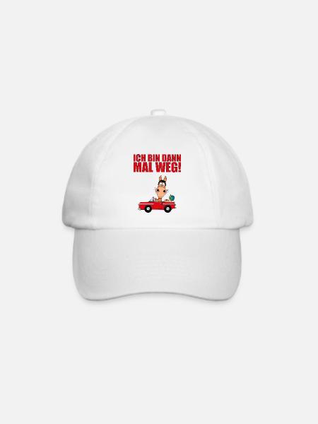 PFERD - AUTO - ICH BIN DANN MAL WEG! - Baseballkappe - Weiß/Weiß