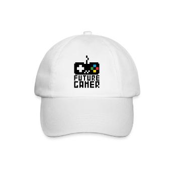 Future Gamer Nachwuchs Gaming Baby Jungen Kinder - Baseballkappe - Weiß/Weiß - Vorne