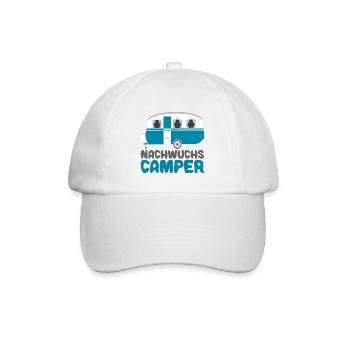 Nachwuchs Camper Camping Baby Jungen Kinder - Baseballkappe - Weiß/Weiß - Vorne