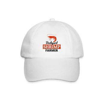 Hinterhof Garnelenzüchter Fischzucht Bauernhof Lustig - Baseballkappe - Weiß/Weiß - Vorne