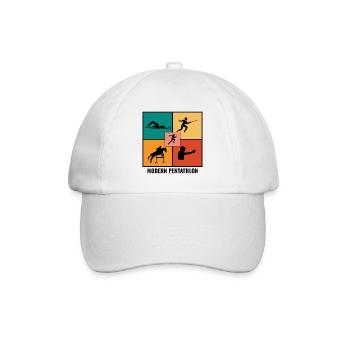 Moderner Fünfkampf - Fechten Schwimmen Reiten - Baseballkappe - Weiß/Weiß - Vorne