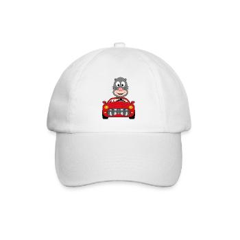 MAULWURF - AUTO - TIER - KIND - BABY - Baseballkappe - Weiß/Weiß - Vorne