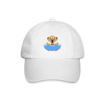 ERDMÄNNCHEN - BADEWANNE - BADEENTEN - BADEN - Baseballkappe - Weiß/Weiß - Vorne