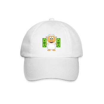 SCHAF - GELD - TIER - TIERISCH - Baseballkappe - Weiß/Weiß - Vorne