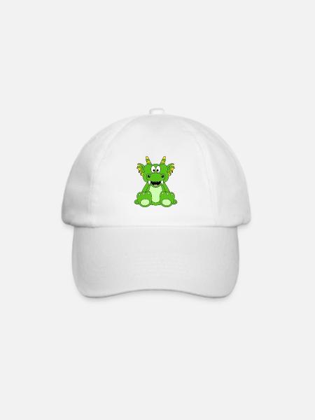 DRACHE - KINDER - BABY - Baseballkappe - Weiß/Weiß