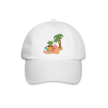 Ani mit Eis Sommer Ananas - Baseballkappe - Weiß/Weiß - Vorne