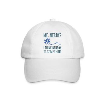 Ich nerdig? Ich denke, Neuron zu etwas - Baseballkappe - Weiß/Weiß - Vorne
