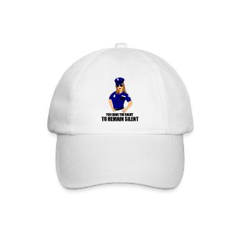 SIE HABEN DAS RECHT ZU SCHWEIGEN - POLIZISTIN - Baseballkappe - Weiß/Weiß - Vorne