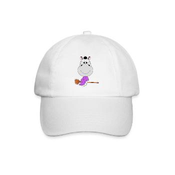 ZEBRA - HEXEN - HEXENBESEN - TIER - KINDER - BABY - Baseballkappe - Weiß/Weiß - Vorne