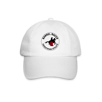 Barrel Racer Racing Reiten Reiten Rennen Rodeo - Baseballkappe - Weiß/Weiß - Vorne