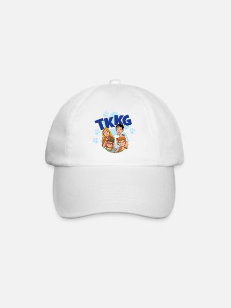 TKKG Junior Logo Mit Gruppenbild - Baseballkappe - Weiß/Weiß
