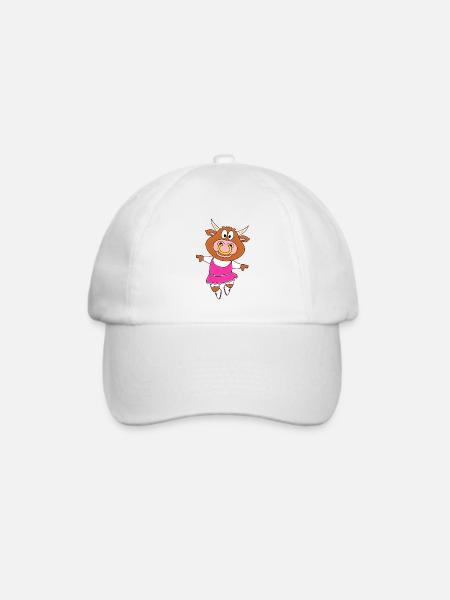 BULLE - STIER - KUH - TANZEN - TÄNZERIN - TIER - Baseballkappe - Weiß/Weiß