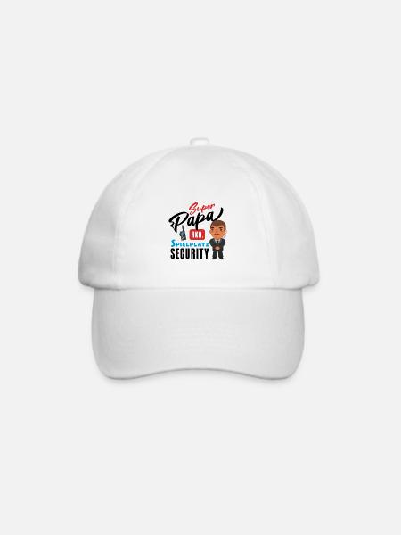 Super Papa - Baseballkappe - Weiß/Weiß