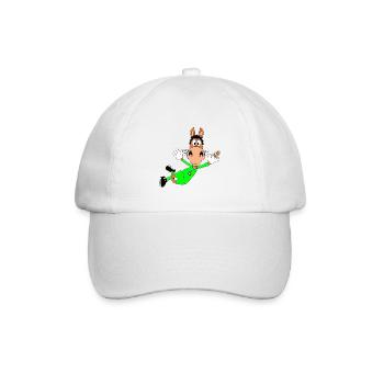 PFERD - PONY - TORWART - FUßBALL - FLIEGENFÄNGER - Baseballkappe - Weiß/Weiß - Vorne