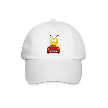 AUTO - BIENE - CABRIO - TIERISCH - AUTOMOBIL - Baseballkappe - Weiß/Weiß - Vorne