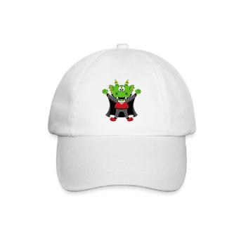 HALLOWEEN - DRACHE - VAMPIR - DRACULA - BABY - Baseballkappe - Weiß/Weiß - Vorne