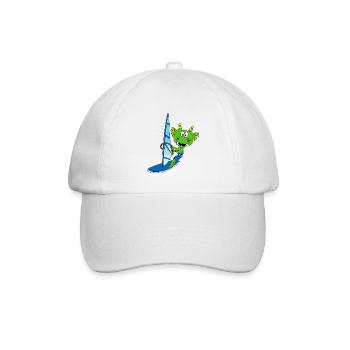 WINDSURFER - SURFER - DRACHE - KIND - BABY - Baseballkappe - Weiß/Weiß - Vorne