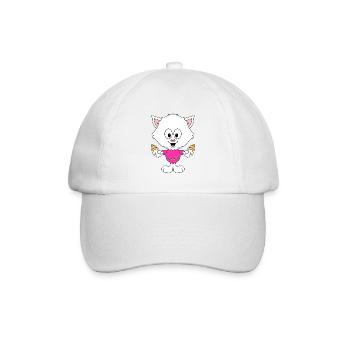 KATZE - BABY - FLÄSCHCHEN - MILCH - NACHWUCHS - Baseballkappe - Weiß/Weiß - Vorne