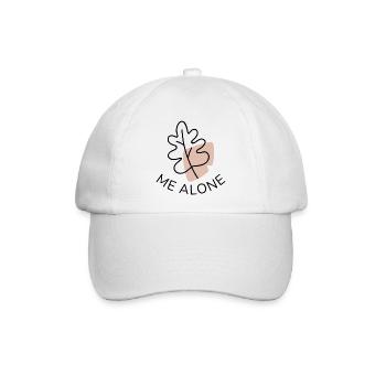 Leaf Me Alone - Baseballkappe - Weiß/Weiß - Vorne