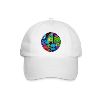Graffiti Monster - Baseballkappe - Weiß/Weiß - Vorne