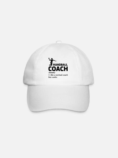 Handballtrainer Handballer Lustiger Spruch - Baseballkappe - Weiß/Weiß
