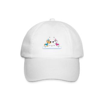 SCHNEEBALLSCHLACHT - SCHNEE - WINTER - HUNDE - FUN - Baseballkappe - Weiß/Weiß - Vorne