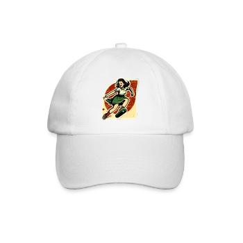 Skater-Mädchen - Baseballkappe - Weiß/Weiß - Vorne