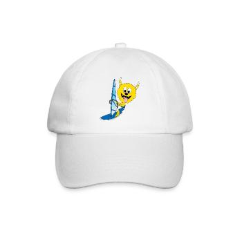 WINDSURFER - MONSTER - SURFER - WASSERSPORT - Baseballkappe - Weiß/Weiß - Vorne