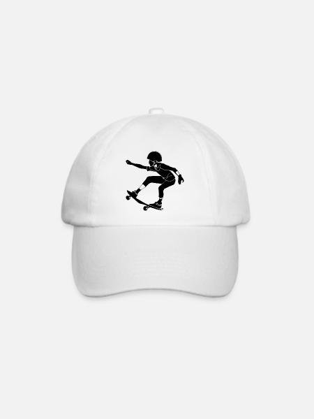 skateboard - Baseballkappe - Weiß/Weiß