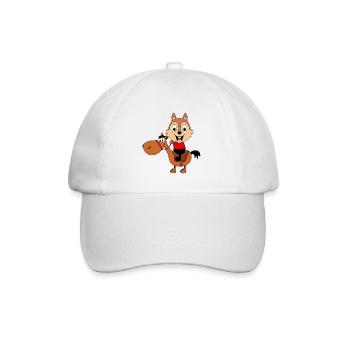 PFERD - REITEN - TIERE - EICHHÖRNCHEN - PONY - Baseballkappe - Weiß/Weiß - Vorne