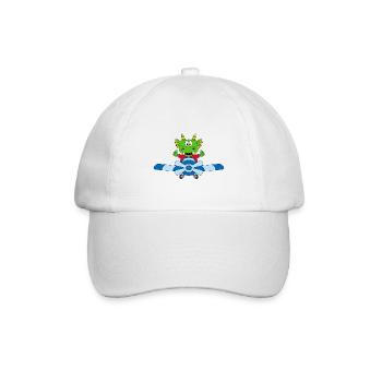 DRACHE - FLUGZEUG - PILOT - KIND - BABY - Baseballkappe - Weiß/Weiß - Vorne