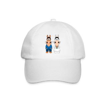 PFERDE - PONYS - HOCHZEIT - HEIRATEN - LIEBE - Baseballkappe - Weiß/Weiß - Vorne