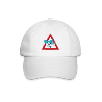 ACHTUNG HAI - Baseballkappe - Weiß/Weiß - Vorne