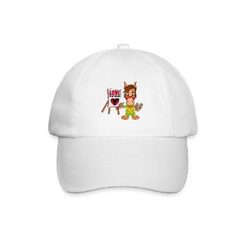 PFERD - PONY - KÜNSTLER - MALER - LIEBE - Baseballkappe - Weiß/Weiß - Vorne