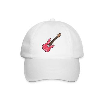Red Guitar - Baseballkappe - Weiß/Weiß - Vorne