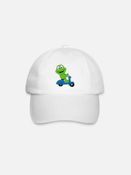 ROLLER - FROSCH - TIER - TIERISCH - TIERE - Baseballkappe - Weiß/Weiß