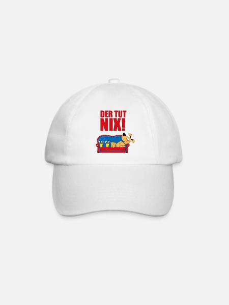 DER TUT NIX! - HUND - HUNDE - CHILLEN - TIERISCH - Baseballkappe - Weiß/Weiß