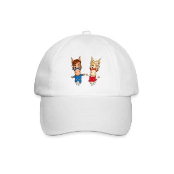 PONYS - PONY - PFERDE - PFERD - TANZEN - LIEBE - Baseballkappe - Weiß/Weiß - Vorne