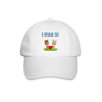 PFERDE - PFERD - PONY - PONYS - I MOG DI - LIEBE - Baseballkappe - Weiß/Weiß - Vorne