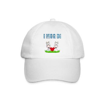 ZIEGEN - ZIEGE - LIEBE - LOVE - I MOG DI - Baseballkappe - Weiß/Weiß - Vorne