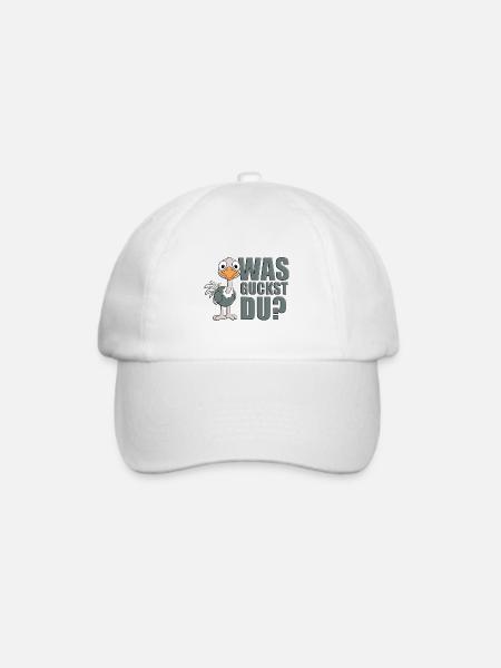STRAUß - TIER - TIERISCH - TIERE - Baseballkappe - Weiß/Weiß
