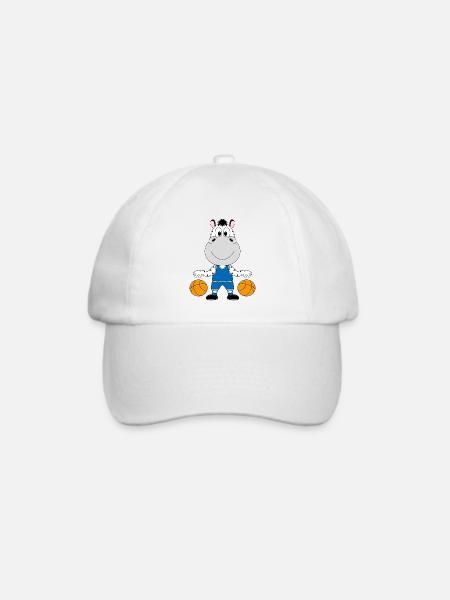 ZEBRA - SPORT - BALLSPORT - BASKETBALL - TIER - Baseballkappe - Weiß/Weiß
