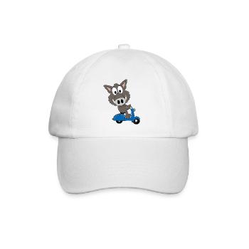WILDSCHWEIN - ROLLER - TIER - TIERISCH - Baseballkappe - Weiß/Weiß - Vorne
