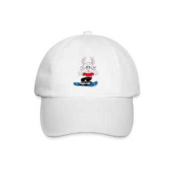 SCHNEEHASE - SNOWBOARD - TIERISCH GUT - Baseballkappe - Weiß/Weiß - Vorne