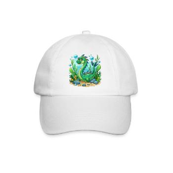 Die kleine Nessie - Baseballkappe - Weiß/Weiß - Vorne