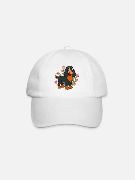 Kleiner Gordon Setter - Baseballkappe - Weiß/Weiß