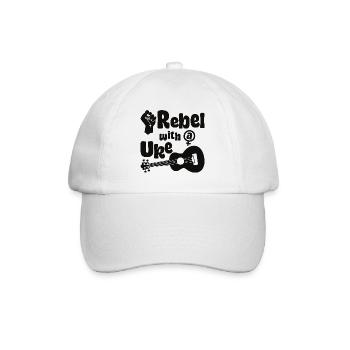 Feminist Rebel with a Uke - Baseballkappe - Weiß/Weiß - Vorne