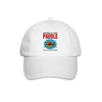 Rafting Team Floß Wildwasser Rafter Paddel Lustig - Baseballkappe - Weiß/Weiß - Vorne