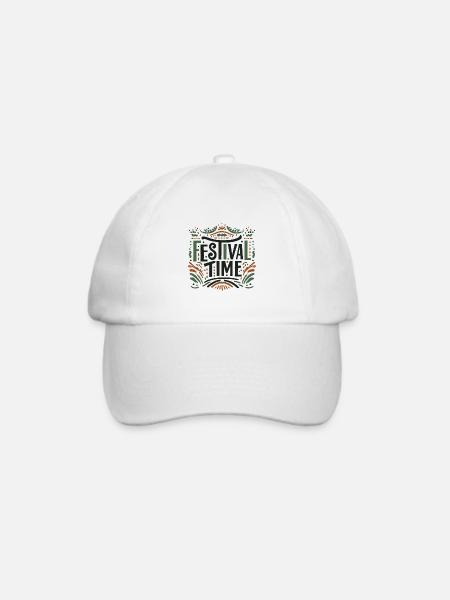 Festival Zeit - Baseballkappe - Weiß/Weiß